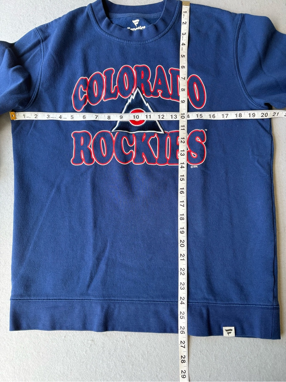 Fanatics MLB Colorado Rockies Blue Vintage Mountain Logo Crewneck Sweatshirt M - Picture 4 of 5